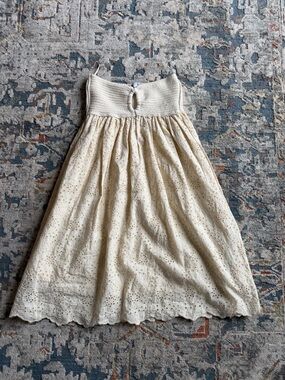 ZARA Cream Eyelet Sundress
